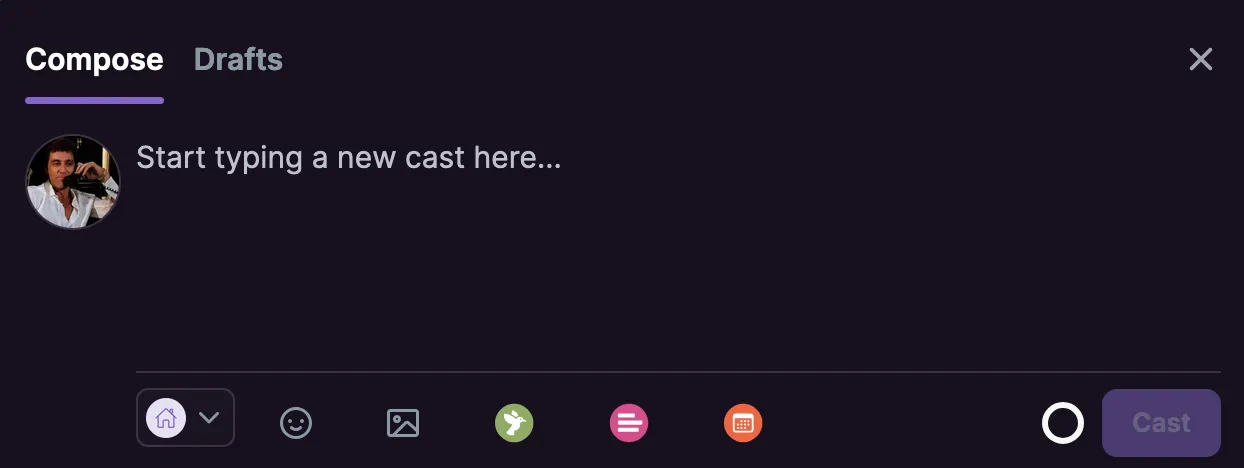 Warpcast Cast Composer Screenshot